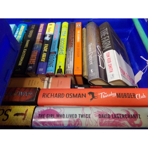 549 - Four crates of mostly hardback books and first editions to include: Richard Bachmann (Stephen King);... 