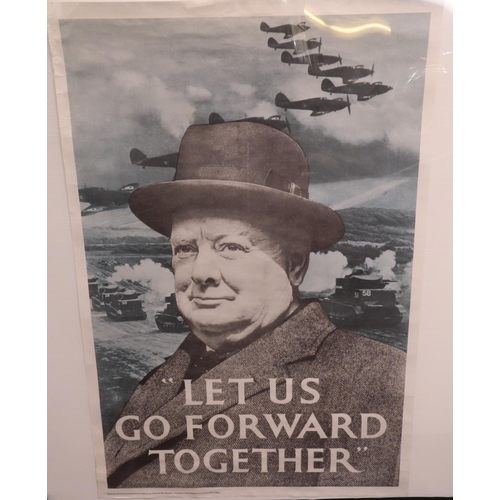 149 - Group of assorted reproduction WWI and WWII posters to include: 'Join the Royal Airforce', Decoratio... 