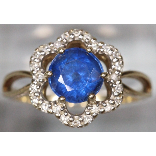 217 - 9ct gold and kyanite ring.  2.2g approx.  Size M1/2.  With Gem TV Promise Certificate.  (B.P. 21% + ... 