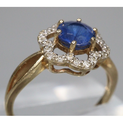 217 - 9ct gold and kyanite ring.  2.2g approx.  Size M1/2.  With Gem TV Promise Certificate.  (B.P. 21% + ... 