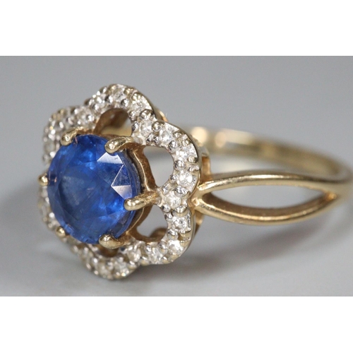 217 - 9ct gold and kyanite ring.  2.2g approx.  Size M1/2.  With Gem TV Promise Certificate.  (B.P. 21% + ... 