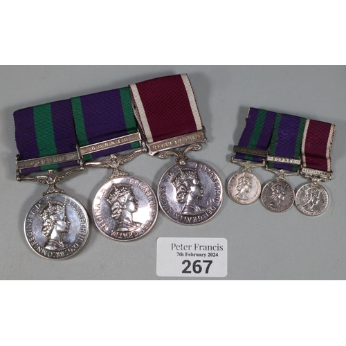 267 - Queen Elizabeth II medal group to include: General Service medal with clasp for Malaya, Campaign Ser... 