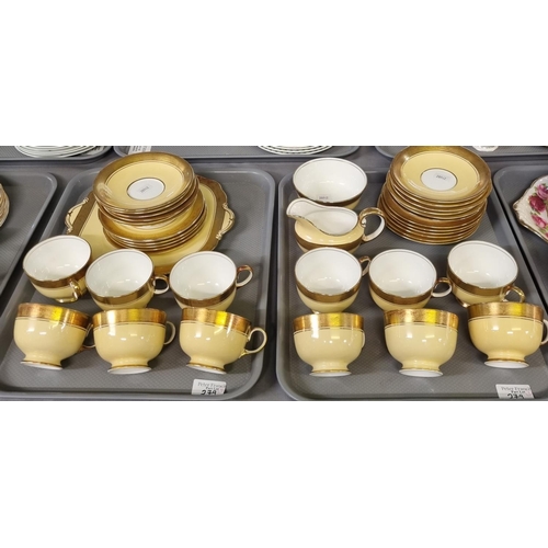 279 - Two trays of Royal albert 'Old English Rose' tea ware together with two trays of Aynsley bone china ... 