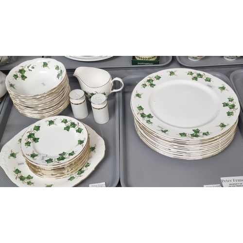 280 - Four trays of Colclough bone china 'Ivy Leaf' tea and dinnerware items to include: cups, saucers, pl... 