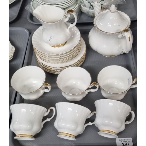 281 - Twenty piece Royal albert bone china 'Val D'Or' tea set.   (B.P. 21% + VAT)