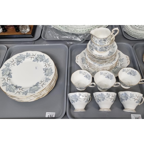 282 - Two trays of royal Albert bone china 'Silver Maple' part tea ware (27 pieces).  (2)   (B.P. 21% + VA... 