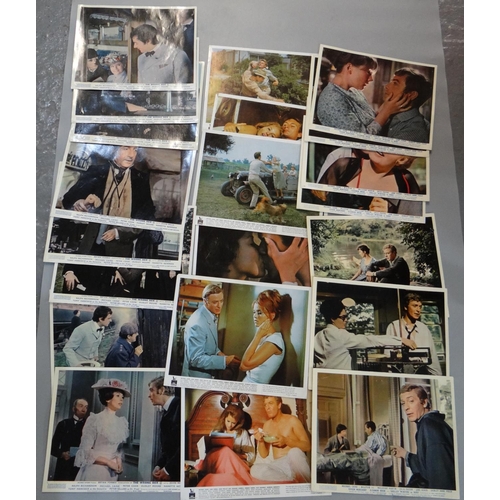 320 - A collection of UK Cinema Front of House film stills/lobby cards with films starring Michael Caine a... 