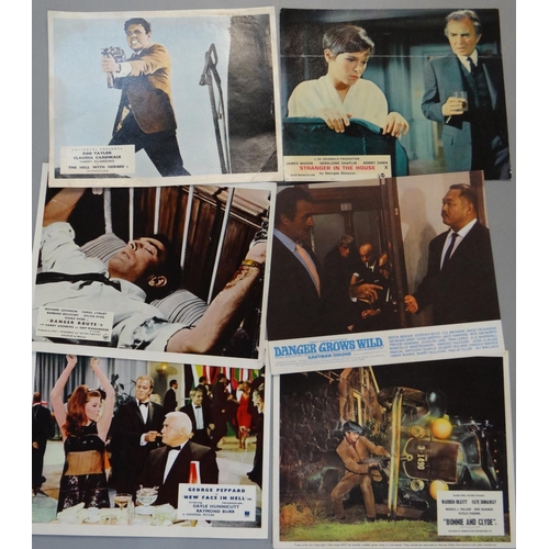 324 - Collection of UK Cinema Front of House film stills/lobby cards to include; various thrillers, 'Stran... 