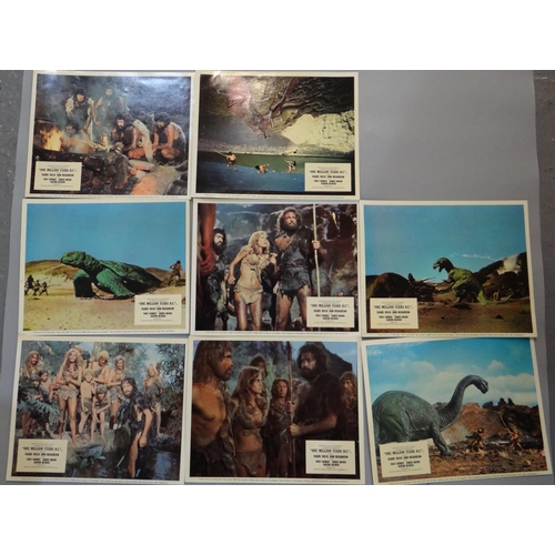 332 - Full set of UK Cinema Front of House film stills/lobby cards relating to 'One Million Years BC' star... 