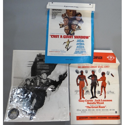 335 - Collection of UK movie/film ephemera to include: various mini-sheets/small posters to include: 'Cast... 