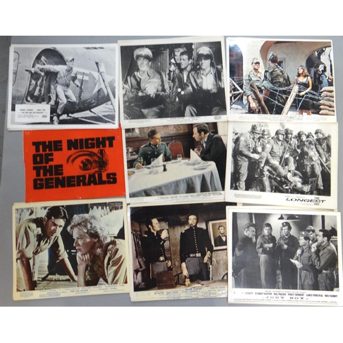 336 - Collection of UK Cinema Front of House film stills/lobby cards mostly for war films to include: 'The... 