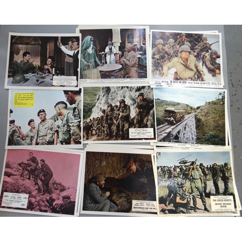 336 - Collection of UK Cinema Front of House film stills/lobby cards mostly for war films to include: 'The... 