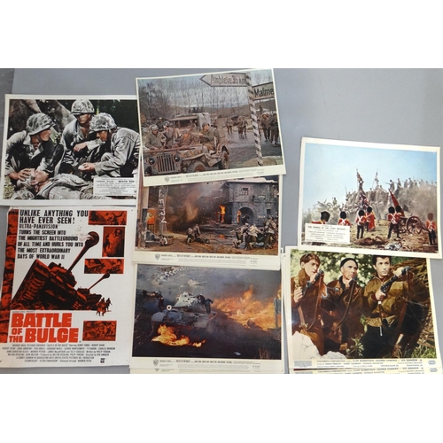 336 - Collection of UK Cinema Front of House film stills/lobby cards mostly for war films to include: 'The... 