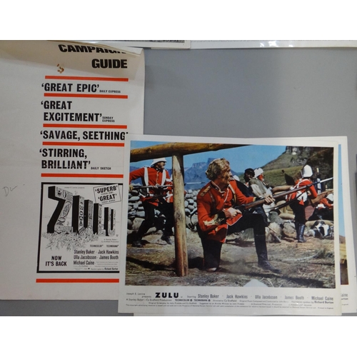 339 - Collection of UK Cinema Front of House film stills/lobby cards relating to the film 'Zulu'. Together... 