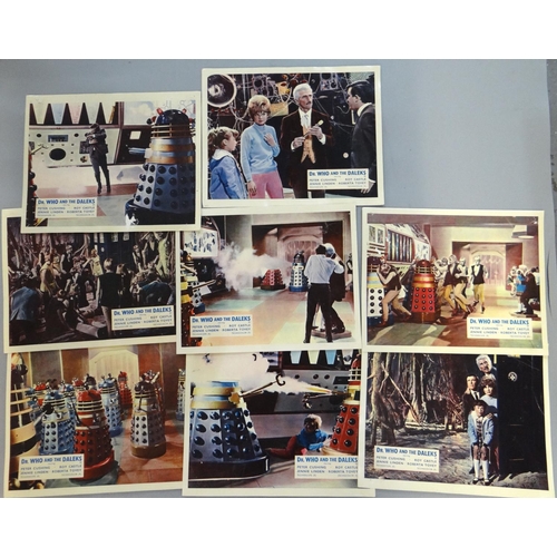 342 - Collection of UK Cinema Front of House film stills/lobby cards relating to Peter Cushing as 'Dr Who'... 