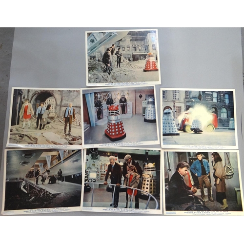 342 - Collection of UK Cinema Front of House film stills/lobby cards relating to Peter Cushing as 'Dr Who'... 