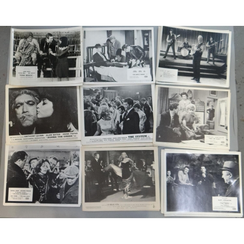 345 - Collection of black and white UK cinema lobby cards/front of house film stills to include: 'Zarba Th... 