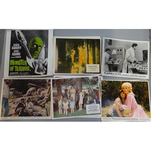 346 - Collection of UK Cinema Front of House film stills/lobby cards relating to Horror and Sci-fi to incl... 