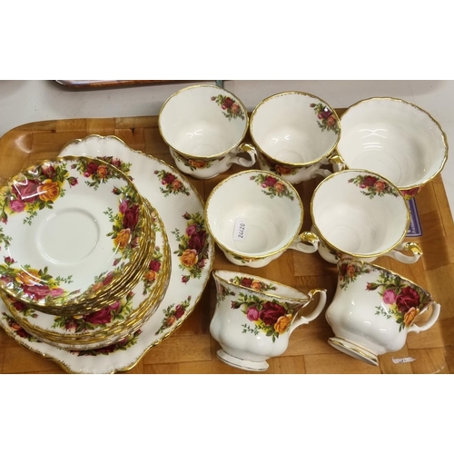 358 - Tray of Royal albert 'Old Country Roses' bone china tea ware, together with two trays of Royal Alber... 