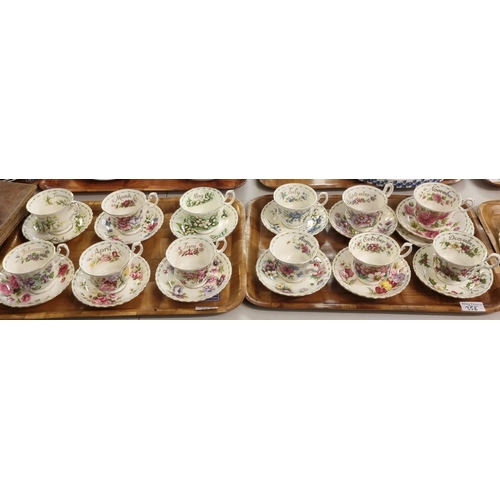 358 - Tray of Royal albert 'Old Country Roses' bone china tea ware, together with two trays of Royal Alber... 