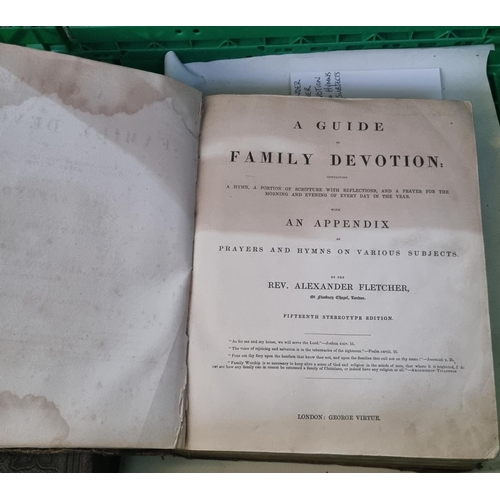 401 - 'The Holy Bible' dated 1891 together with 'Rev Alexander Fletcher Family Devotion Prayers and Hymns'... 