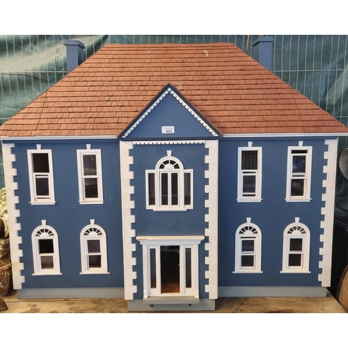 433 - Large modern Georgian style doll's house by Thornhill.  (B.P. 21% + VAT)