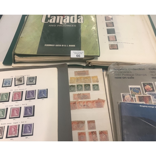 66 - Canada collection of stamps in albums and stockbooks, many 100s, mint and used, early 1970s.  (B.P. ... 