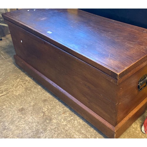 522 - Late 19th century large Oak artisans chest/trunk.  134cm wide approx.  (B.P. 21% + VAT)