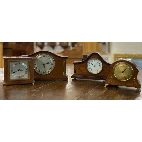 135 - Four assorted 20th century boudoir mantle clocks, various.  (4)  (B.P. 21% + VAT)