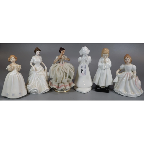 150 - Five Royal Doulton figurines to include: 'Amanda' HN2996, 'Bedtime' HN1978, 'Harmony' HN4096, Images... 