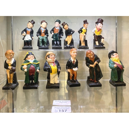 157 - Collection of twelve Royal Doulton Dickens miniature figures to include: 'Tony Weller', 'Fagin', 'Ol... 