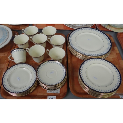 373 - Two trays of Minton 'Consort' design fine bone china items to include: various plates, teacups and s... 