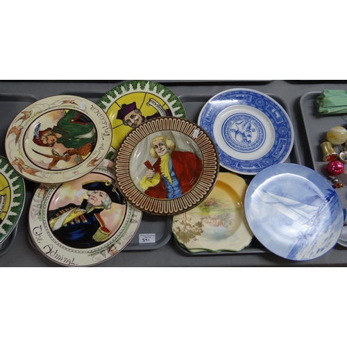 391 - Four trays of china, mostly Royal Doulton plates to include: 'Ithaca', Ardencapel castle, Richmond c... 