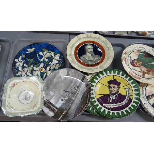 391 - Four trays of china, mostly Royal Doulton plates to include: 'Ithaca', Ardencapel castle, Richmond c... 