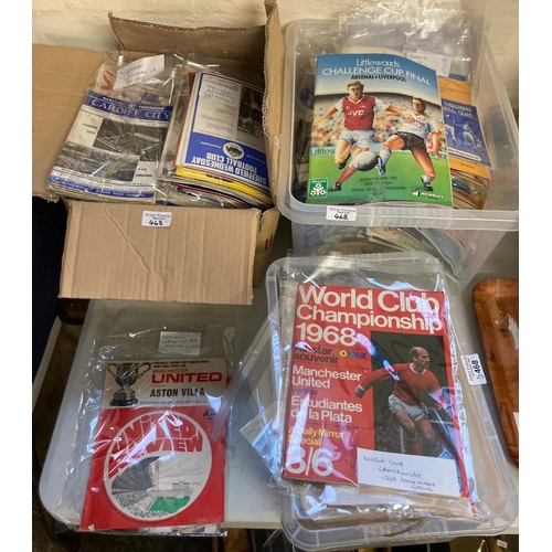 468 - Three boxes of International and Club football programmes, to include: Cardiff City, Stirling Albion... 