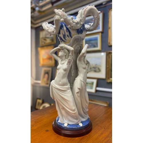 77 - Lladro Spanish porcelain figure group 1861 'Mother Earth', with original box. 75cm high approx. 
(B.... 