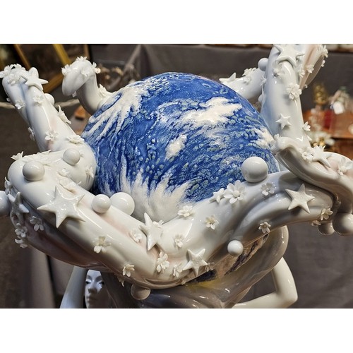 77 - Lladro Spanish porcelain figure group 1861 'Mother Earth', with original box. 75cm high approx. 
(B.... 