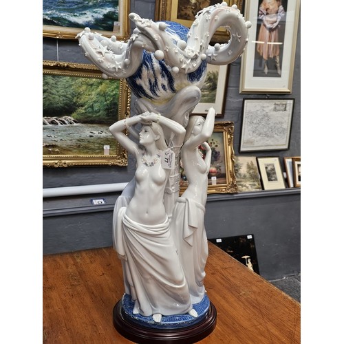 77 - Lladro Spanish porcelain figure group 1861 'Mother Earth', with original box. 75cm high approx. 
(B.... 