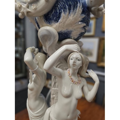 77 - Lladro Spanish porcelain figure group 1861 'Mother Earth', with original box. 75cm high approx. 
(B.... 