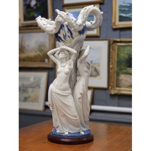 77 - Lladro Spanish porcelain figure group 1861 'Mother Earth', with original box. 75cm high approx. 
(B.... 