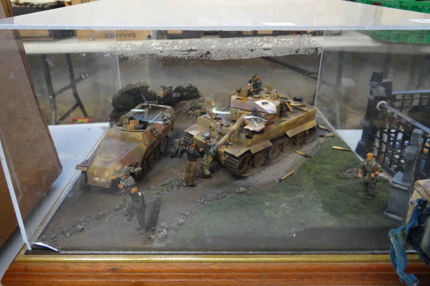 Well made 1:35 scale WWII period military diorama showing various ...