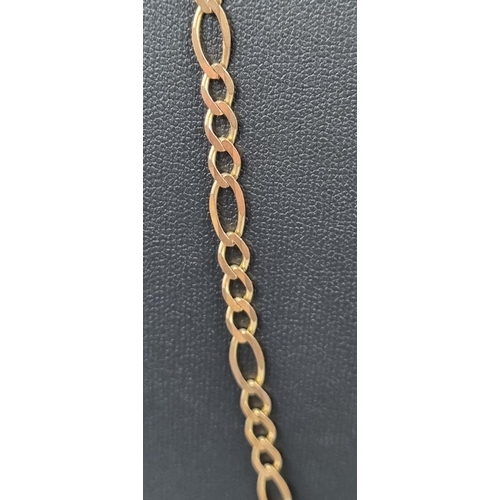 179 - 9ct gold chain, together with a 9ct gold bracelet with 9ct gold miniature St Christopher pendant, th... 