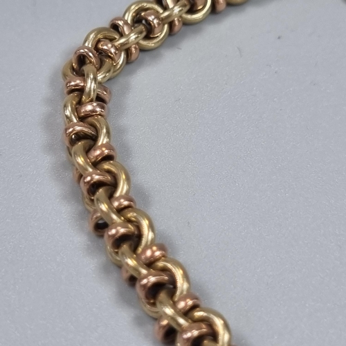 187 - 9ct gold curb link chunky bracelet. 23.8g approx.
(B.P. 21% + VAT)