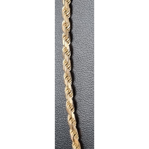 189 - 9ct gold rope twist design necklace marked 375 Italy. 40cm long approx. 12.5g approx.
(B.P. 21% + VA... 