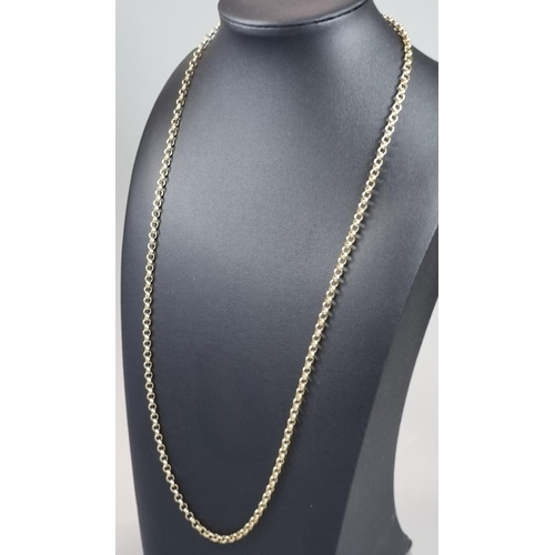 191 - 9ct gold curb link chain. 60cm long approx. 14.5g approx.
(B.P. 21% + VAT)