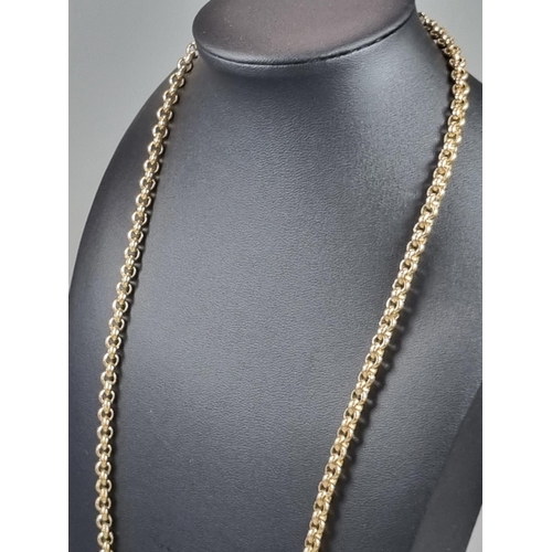 192 - Heavy 9ct gold curb link chain or necklace in Parkhouse & Wyatt the Jewellery 1794 leather box and o... 