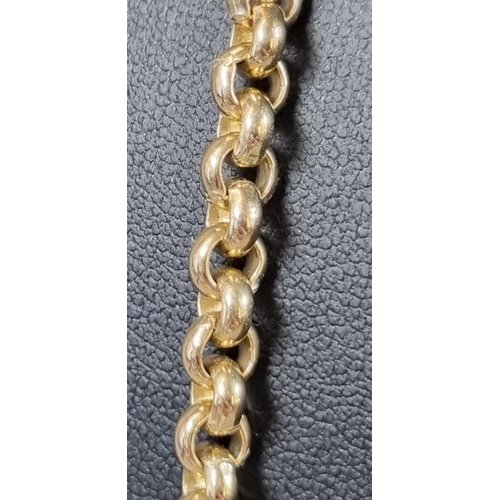 192 - Heavy 9ct gold curb link chain or necklace in Parkhouse & Wyatt the Jewellery 1794 leather box and o... 