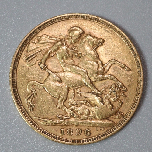 229 - Late Victorian gold full sovereign dated 1896.
(B.P. 21% + VAT)