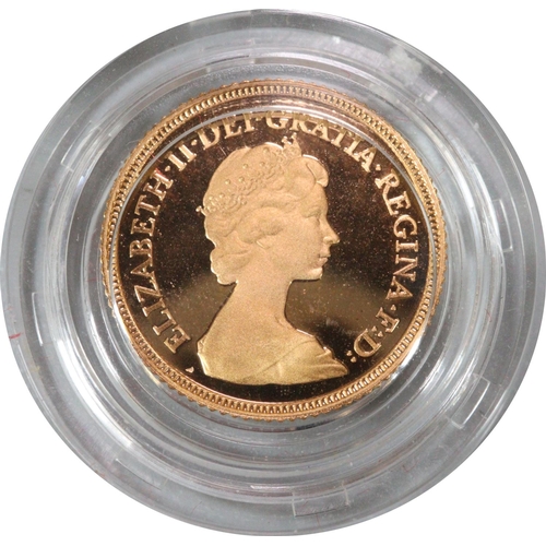 232 - The Royal Mint 1980 gold proof half sovereign in original case. 
(B.P. 21% + VAT)