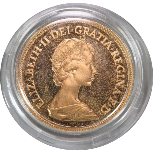 235 - Royal Mint Elizabeth II full gold proof sovereign dated 1980 in fitted case. 
(B.P. 21% + VAT)